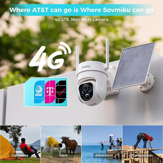 Sovmiku CQ3 4G LTE Cellular Security Camera Wireless Outdoor, $14.9/Month - Image 2