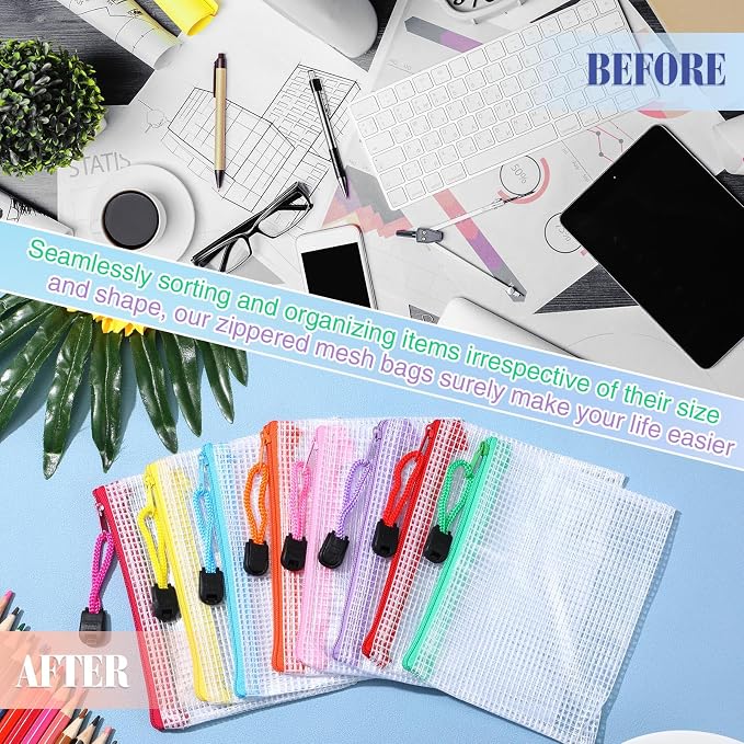 Jetec 32 Pcs Mesh Zipper Bags Toy Storage Bikini Organizer Bag Bolsas Para - Image 6
