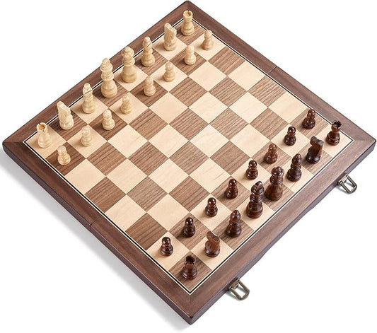 AMEROUS 15'' Magnetic Wooden Chess Set - Image 2