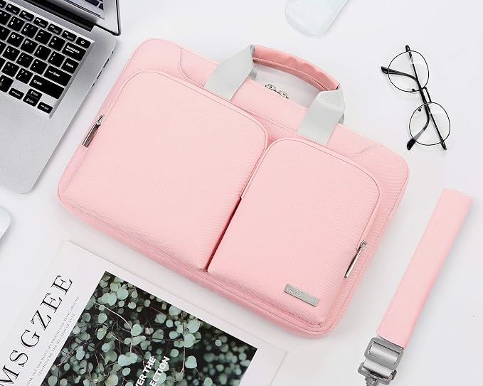Lacdo 360° Protective Laptop Shoulder Bag, 15-15.6 inch Laptop Sleeve Case - Image 7