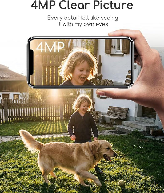 COOAU 4MP Security Cameras Wireless Outdoor, Faster Charging Solar Powered - Image 2