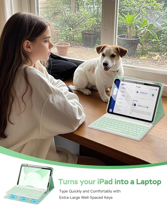 Folio Keyboard Case for iPad 10th Gen 10.9 inch and iPad 11th, Magnetic - Image 9