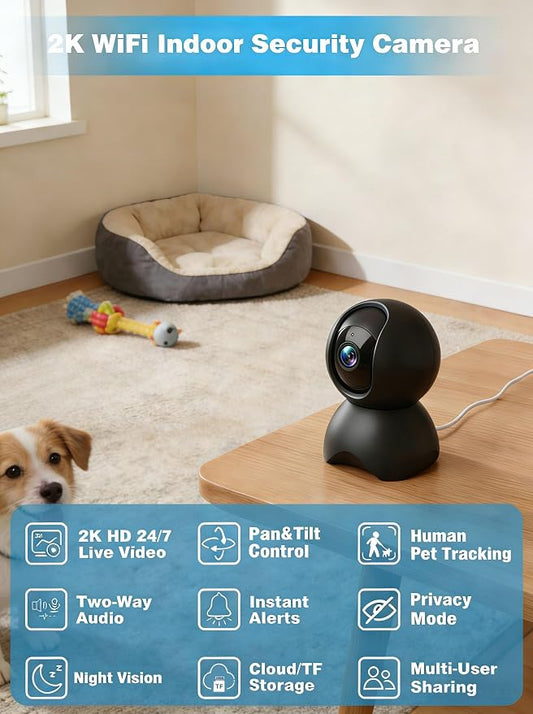 2K 5G Indoor Security Camera for Home, No Subscription AI Baby Monitor - Image 2