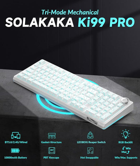 KI99 Pro 96% Wireless Mechanical Keyboard, RGB Gaming Keyboard, Hot-Swappable - Image 2