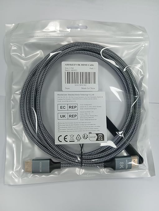 ARISKEEN 8K HDMI Cable 8 FT, 48Gbps High Speed HDMI 2.1 Cable, 8K 60Hz - Image 8