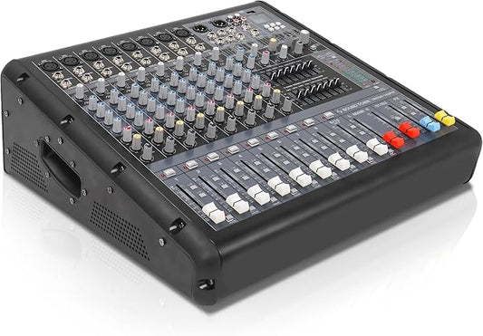 Sound Town 10-Channel 2x800W Powered Mixer w/ 2 Bus, DSP effects, Dual 7-band EQ - Image 2