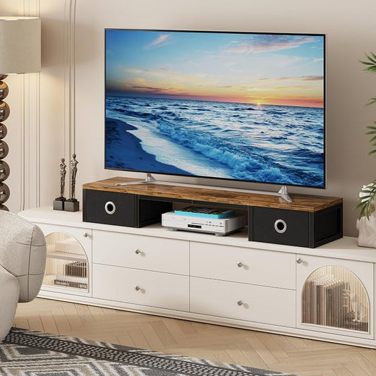 45" Large TV Riser with Fabric Drawers - Image 2
