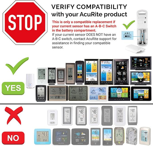 AcuRite Wireless Indoor Outdoor Temperature and Humidity Sensor - Image 2