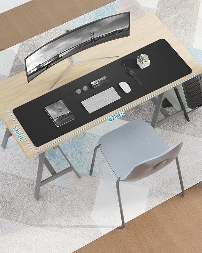 Large Desk pad mat, Mouse Pad, Office Desk Mat, Non-Slip PU Leather Desk Blotter - Image 7