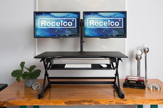 Rocelco 40" Height Adjustable Standing Desk Converter - Image 2