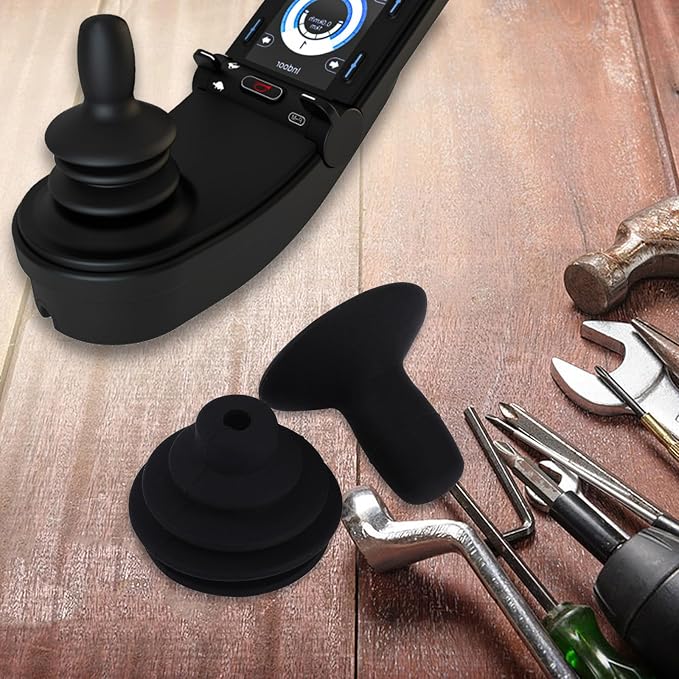 4 Pcs Wheelchair Joystick Button Cap Joystick Controller Knob and Gaiter Black - Image 7