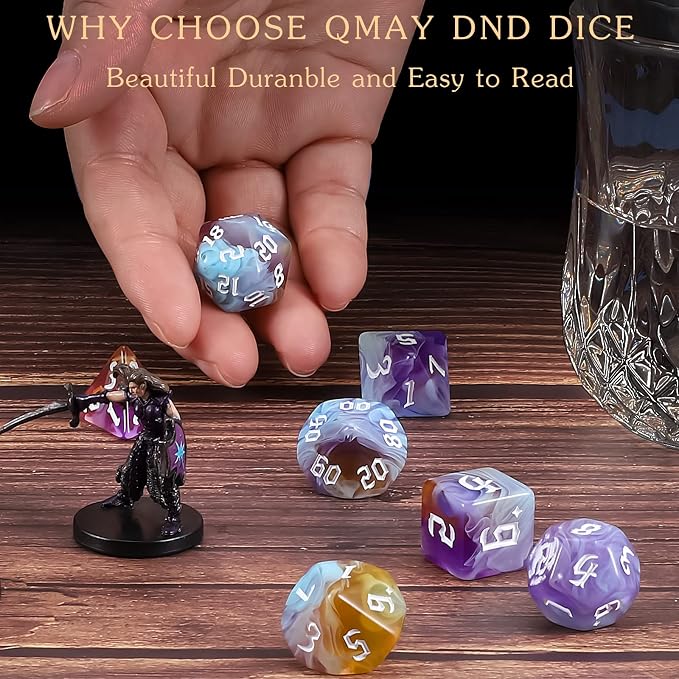 QMAY DND Dice Set -D&D Polyhedral Dice - Image 7