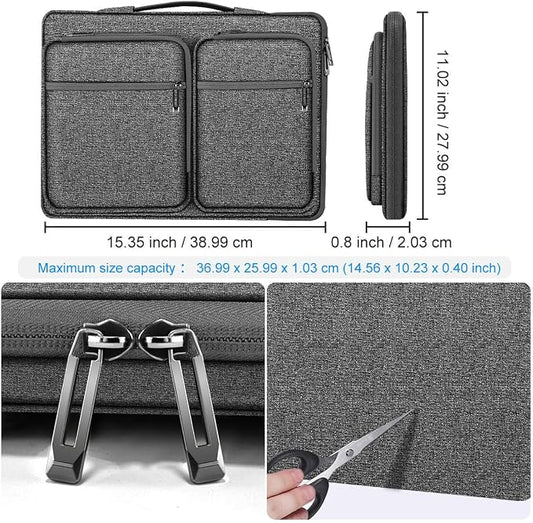 ZINZ Laptop Case 15 15.6 16 inches Sleeve Slim Briefcase Spill-Resistant Handbag - Image 2