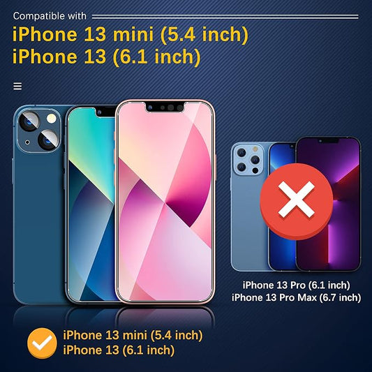 UniqueMe for iPhone 13 / iPhone 13 Mini Camera Lens Protector, Tempered Glass - Image 2