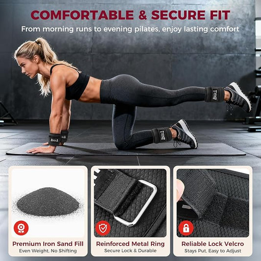 BAGAIL Ankle Wrist Weights for Women & Men, One Pair of 1/2/4/6/8/10 LBS - Image 2