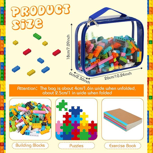 Sanwuta 6 Packs Toy Storage Bags, PVC Organizing Case Bags - Image 2