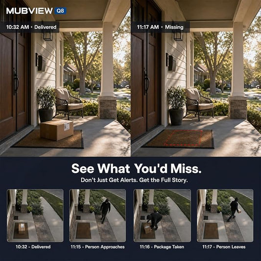 MUBVIEW 24/7 Continuous Recording Wireless Outdoor Security Camera, 2.4G WiFi - Image 2