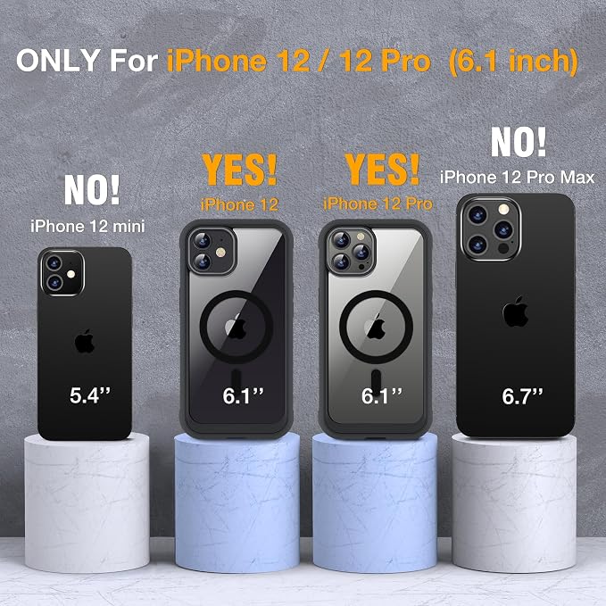 Miracase Magnetic for iPhone 12/12 Pro Case 6.1 inch, Upgrade Full-Body Clear - Image 7