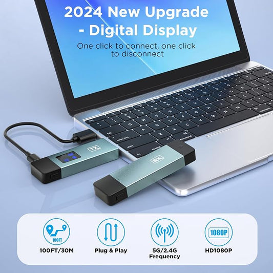 Wireless Hdmi Transmitter and Receiver, Wireless HD Extender Plug & Play - Image 2