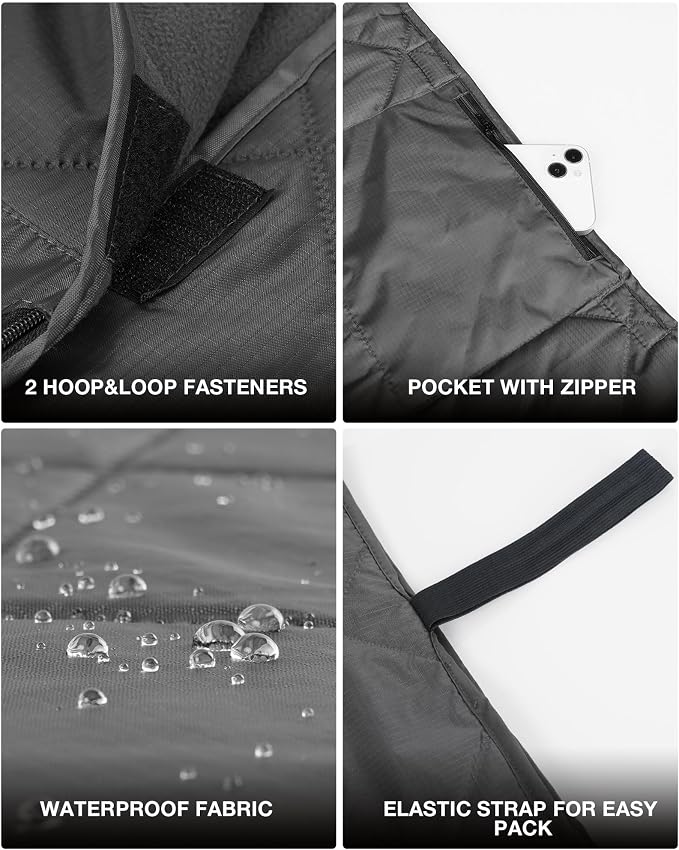 DUKUSEEK Waterproof Stadium Blanket(NO Hood), Outdoor Blankets Waterproof - Image 7
