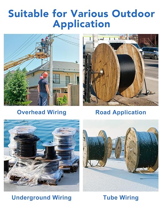 60M Uniboot LC to LC Single Mode Fiber Patch Cable,OS2 Outdoor Armored Fiber - Image 8