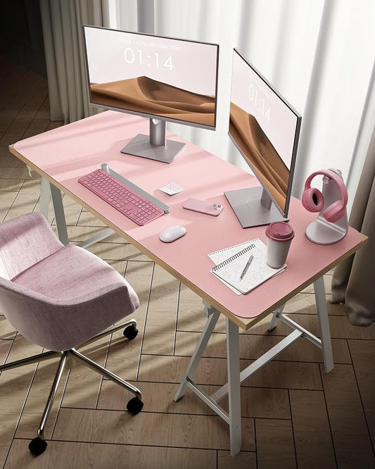 YSAGi Leather Desk Protector, Office Mat, Large Mouse Mat, Non-Slip PU Leather - Image 2