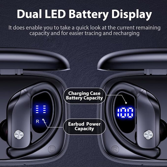 bmanl Wireless Earbuds Bluetooth Headphones 48hrs Play Back Sport Earphones - Image 2