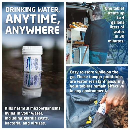 Aquatabs 397mg Water Purification Tablets. Water Filtration System for - Image 2