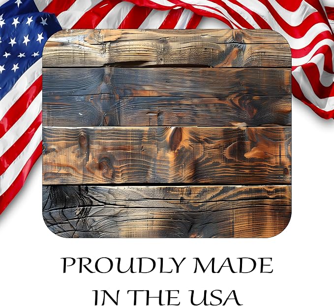 Rustic Wood Decorative Colorful Mouse Pad Mat Mousepad - Image 5