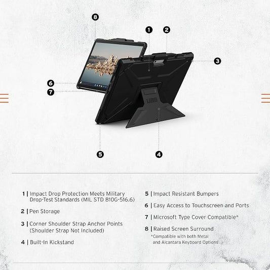 URBAN ARMOR GEAR UAG Designed for Microsoft Surface Pro 11/10/9 Case - Image 2