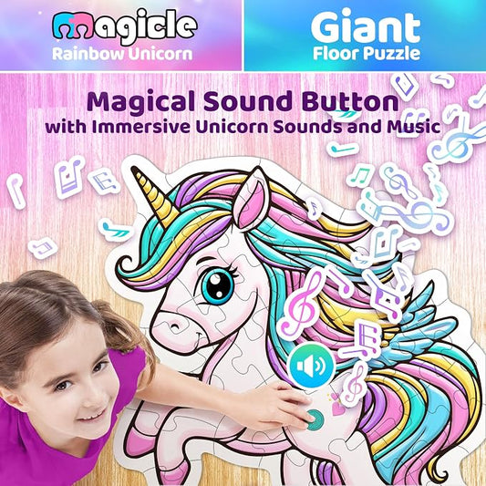 Rainbow Unicorn Giant Floor Puzzle - Image 2