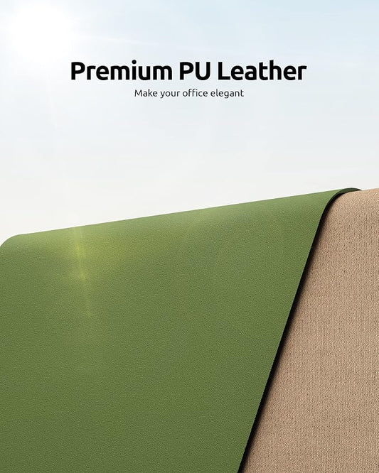 YSAGi Leather Desk Protector, Office Mat, Large Mouse Pad, Non-Slip PU Leather - Image 2