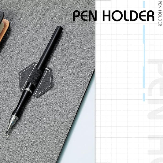 Pajean 10 Pieces Notebook Pen Loop Holder Self Adhesive Leather Pen Holder - Image 2