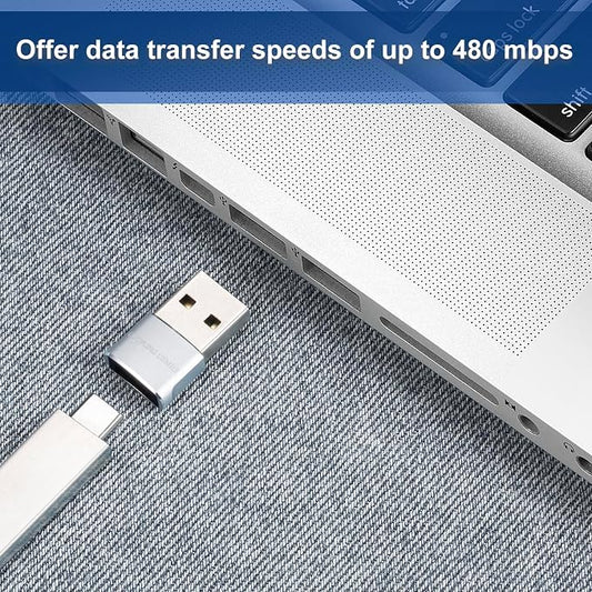 USB to USB C Adapter 4 packs for iPhone Fast Charging, Transfer and Type C OTG - Image 2