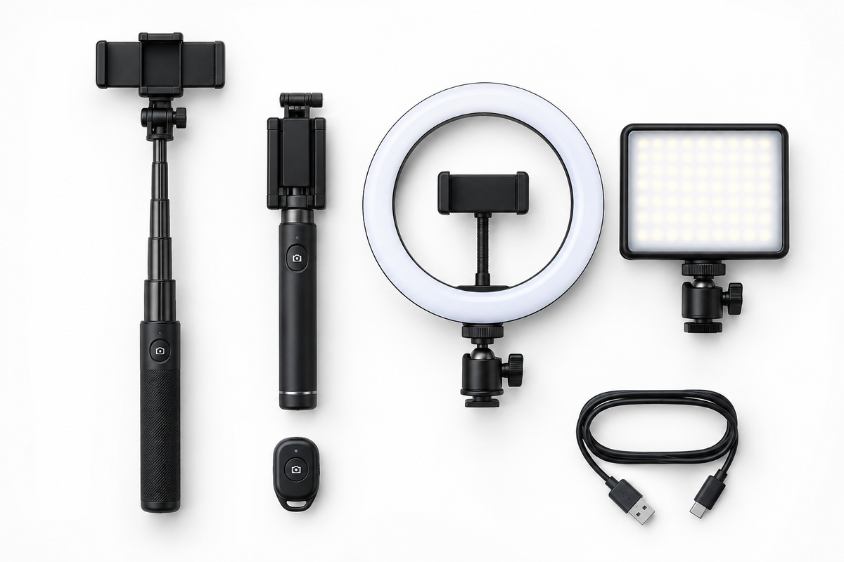 Selfie Sticks & Creator Lights