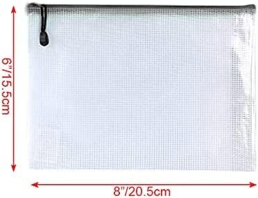 OAIMYY-20 PCS-6"x 8"-Mesh Zipper Pouch, Plastic Zip File Folders Puzzle Bags - Image 2