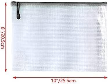 Oaimyy-20 Pcs-Mesh Zipper Pouch Document Folders Bag Zipper Zip File Folders - Image 2