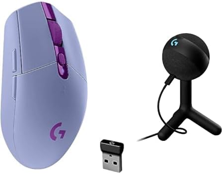 Logitech G305 Lightspeed Wireless Gaming Mouse, Lilac + Yeti Orb RGB Gaming by LogitechG