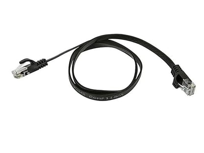 Monoprice Cat5e 2ft Black Flat Patch Cable UTP 30AWG 350MHz Pure Bare Copper - Image 4