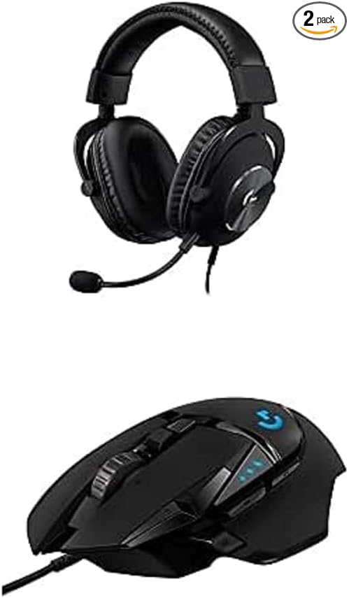 Logitech G502 Hero Wired Gaming Mouse + G Pro X Gaming Headset Bundle by LogitechG