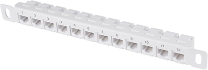 GeeekPi 12 Port Patch Panel, 10inch 0.5U CAT6 Network Patch Panel by GeeekPi