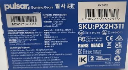 Pulsar Gaming Gears X2H v3 Wireless Gaming Mouse, Ultra Lightweight 1.87 oz - Image 8