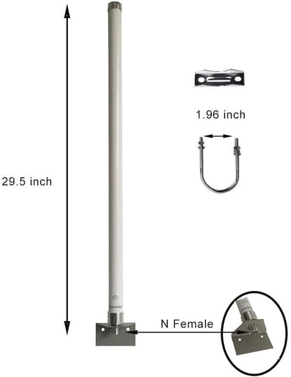 External Long Range Omni-Directional 2.4G/5.8G 12dBi Antennas - Image 3