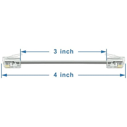 NECABLES 4Pack 3 Inch Short Telephone Cord Phone Cable Wall Phone Cord - Image 2