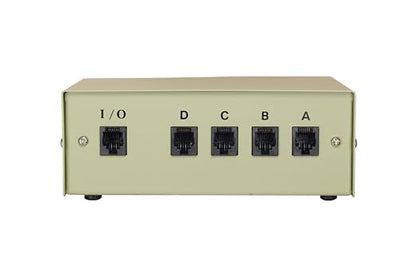 Cablelera ZDMNEEA7-4 4-Way RJ11 Female ABCD Manual Data Switch - Image 2