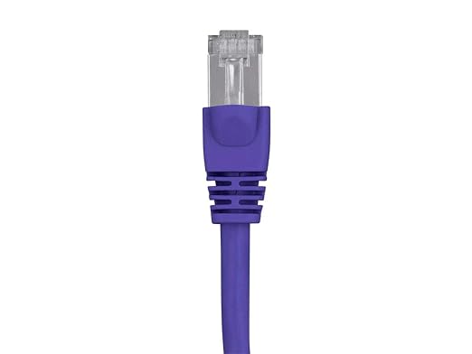 Monoprice Cat6A 7ft Purple Patch Cable Double Shielded 26AWG 10G Pure Bare - Image 2