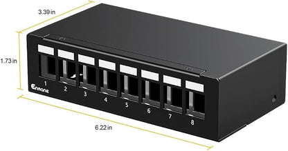 Patch Panel 8 Port Blank Keystone Patch Panel STP&UTP Compatible - Image 4