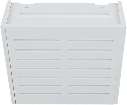 White Plastic Router Storage Box, Wall Mount Cable Organizer - Image 9