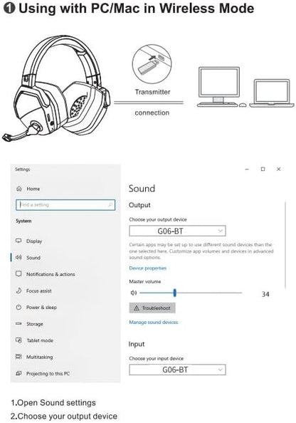 NUBWO G06 Dual Wireless Gaming Headset - Image 11