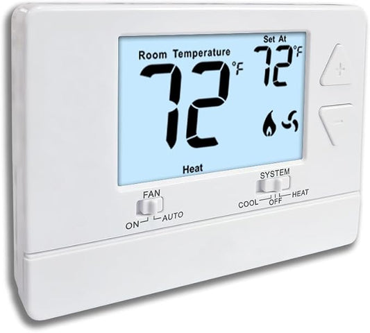 NonProgrammable Thermostat for Home, Single-Stage Systems, Digital by Miuputake